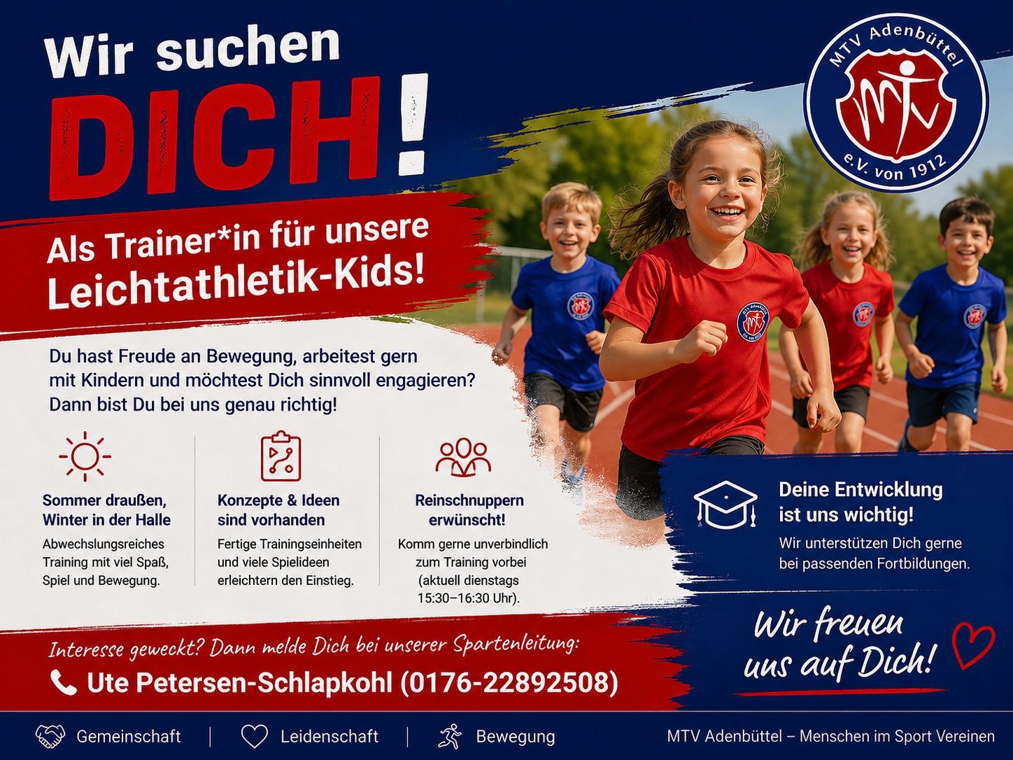 Trainer/in für die Leichtathletik-Kids gesucht