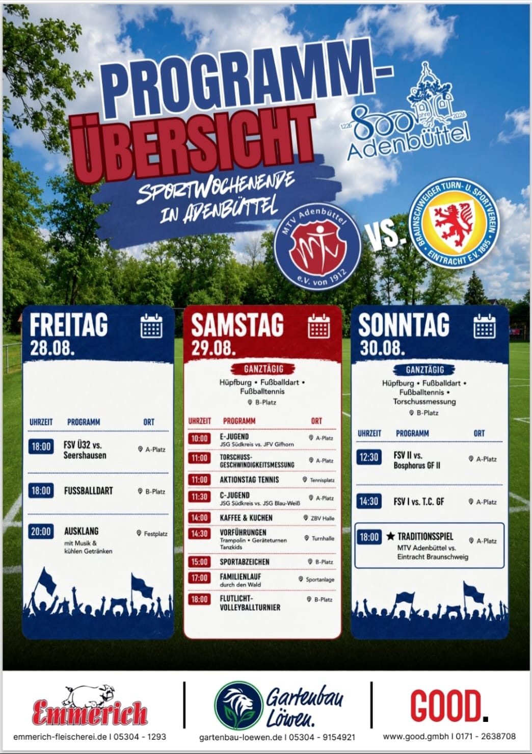 Sportwochenende 2026 beim MTV Adenbüttel – Drei Tage voller Sport, Spaß und Gemeinschaft